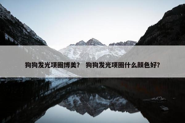 狗狗发光项圈博美？ 狗狗发光项圈什么颜色好？
