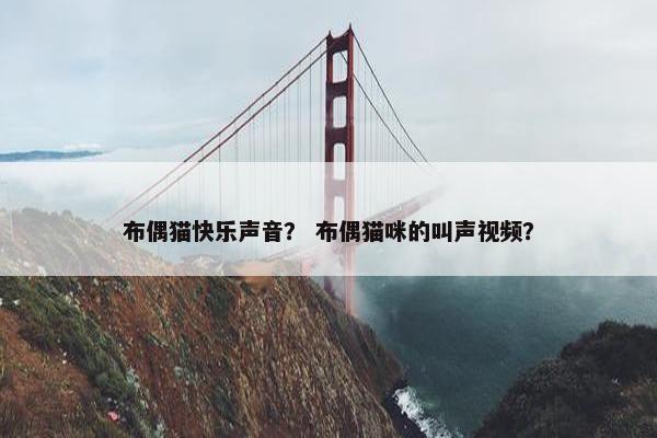 布偶猫快乐声音？ 布偶猫咪的叫声视频？