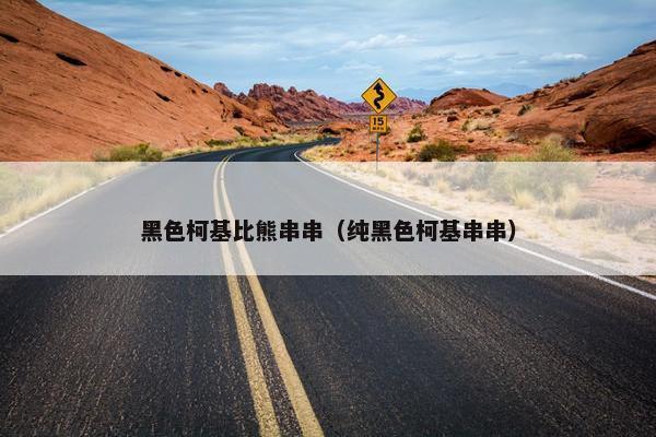 黑色柯基比熊串串（纯黑色柯基串串）