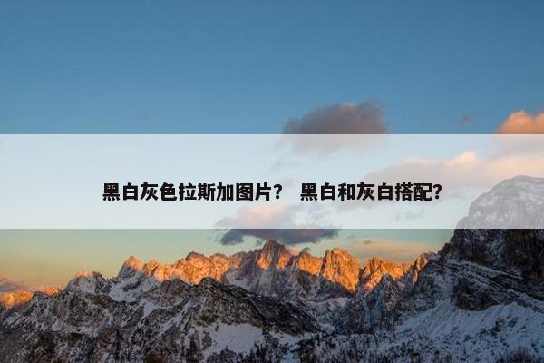 黑白灰色拉斯加图片？ 黑白和灰白搭配？