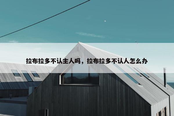拉布拉多不认主人吗，拉布拉多不认人怎么办