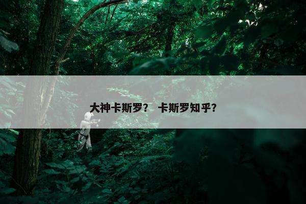 大神卡斯罗？ 卡斯罗知乎？