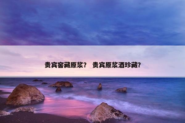 贵宾窖藏原浆？ 贵宾原浆酒珍藏？