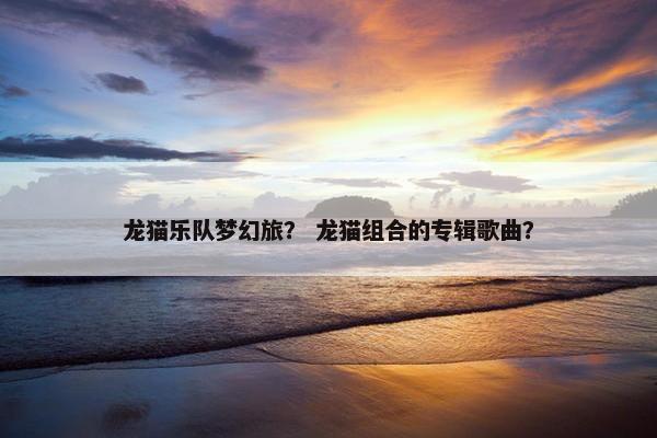 龙猫乐队梦幻旅？ 龙猫组合的专辑歌曲？