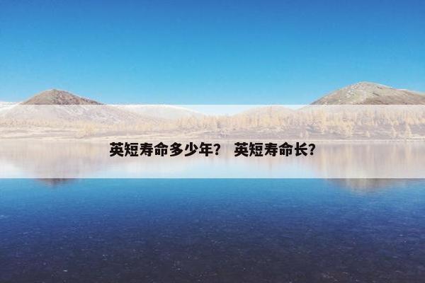 英短寿命多少年？ 英短寿命长？