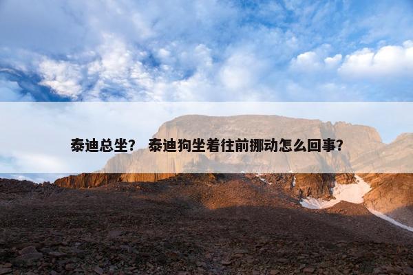 泰迪总坐？ 泰迪狗坐着往前挪动怎么回事？
