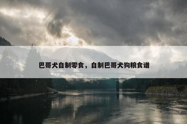 巴哥犬自制零食，自制巴哥犬狗粮食谱