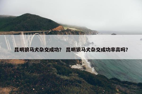 昆明狼马犬杂交成功？ 昆明狼马犬杂交成功率高吗？