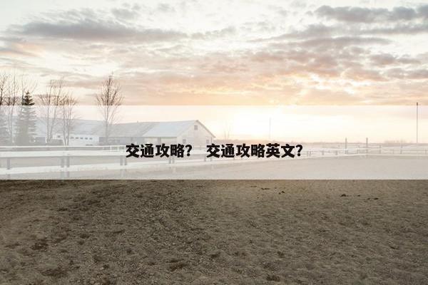 交通攻略？ 交通攻略英文？