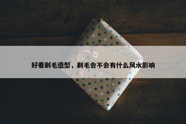 好看剃毛造型，剃毛会不会有什么风水影响