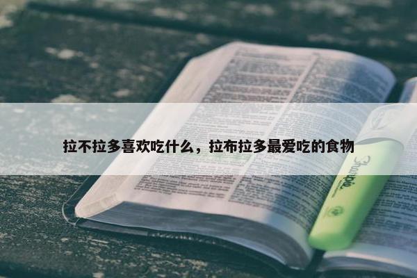 拉不拉多喜欢吃什么，拉布拉多最爱吃的食物