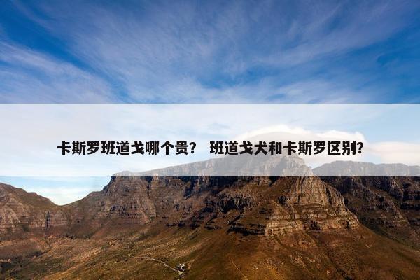 卡斯罗班道戈哪个贵？ 班道戈犬和卡斯罗区别？