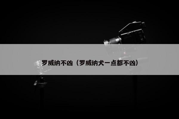 罗威纳不凶（罗威纳犬一点都不凶）