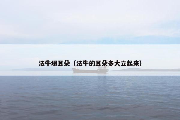 法牛塌耳朵（法牛的耳朵多大立起来）