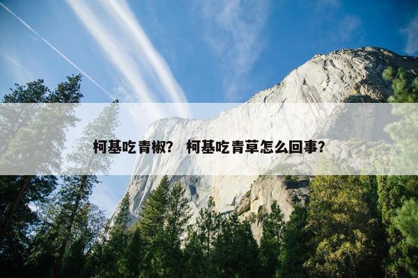 柯基吃青椒？ 柯基吃青草怎么回事？