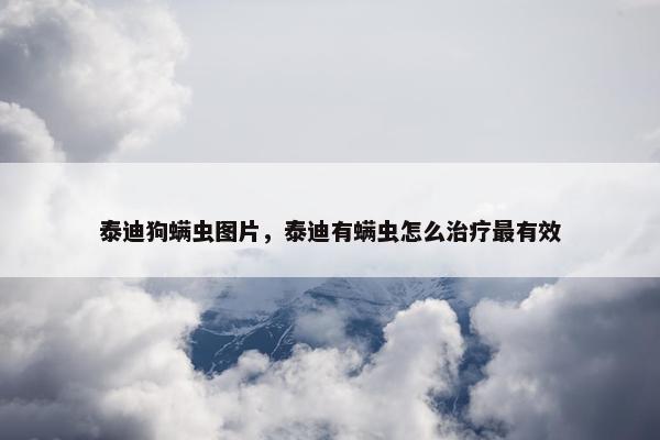 泰迪狗螨虫图片，泰迪有螨虫怎么治疗最有效