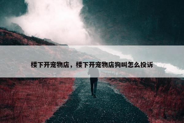 楼下开宠物店，楼下开宠物店狗叫怎么投诉