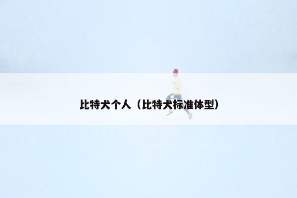 比特犬个人（比特犬标准体型）
