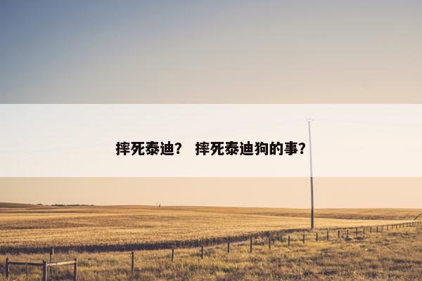 摔死泰迪？ 摔死泰迪狗的事？