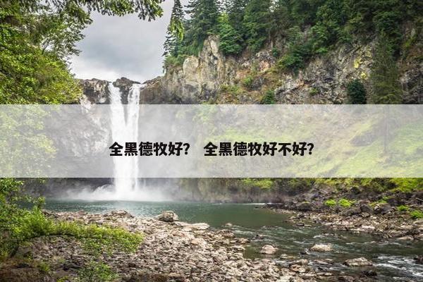 全黑德牧好？ 全黑德牧好不好？