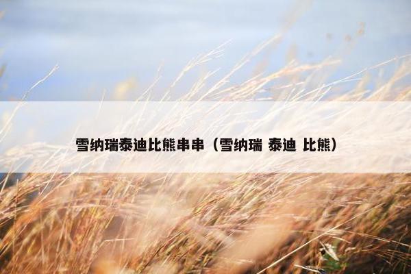 雪纳瑞泰迪比熊串串（雪纳瑞 泰迪 比熊）