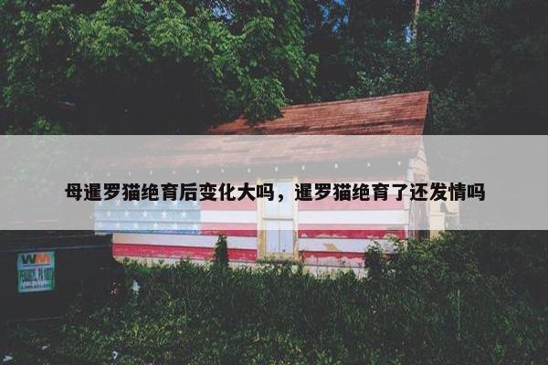 母暹罗猫绝育后变化大吗，暹罗猫绝育了还发情吗