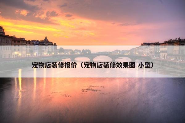 宠物店装修报价（宠物店装修效果图 小型）
