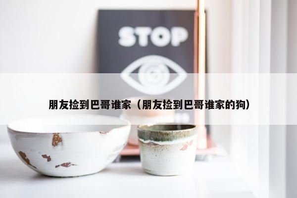 朋友捡到巴哥谁家（朋友捡到巴哥谁家的狗）