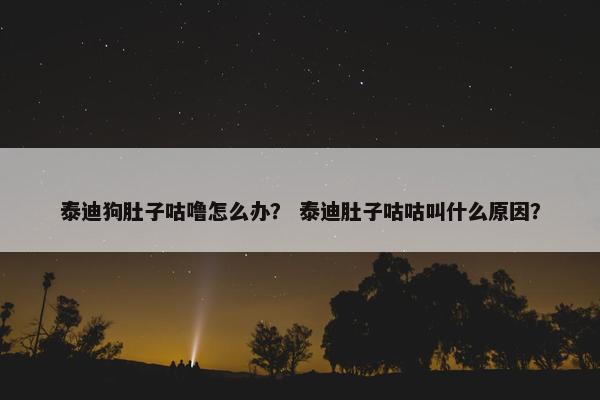 泰迪狗肚子咕噜怎么办？ 泰迪肚子咕咕叫什么原因？