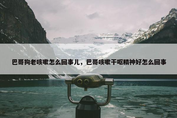 巴哥狗老咳嗽怎么回事儿，巴哥咳嗽干呕精神好怎么回事