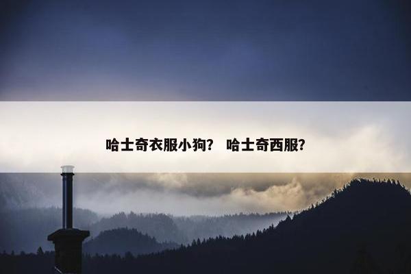 哈士奇衣服小狗？ 哈士奇西服？