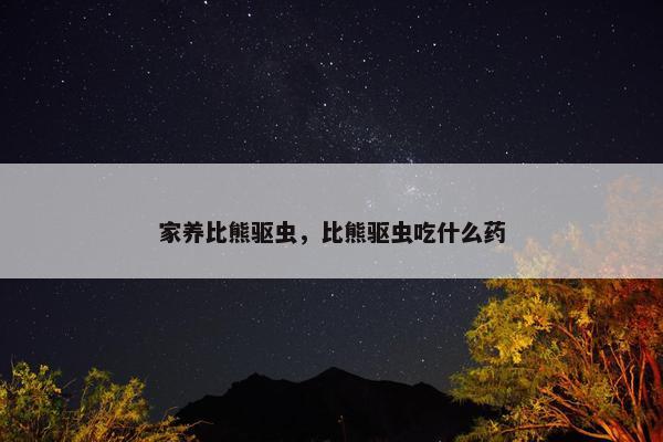 家养比熊驱虫，比熊驱虫吃什么药