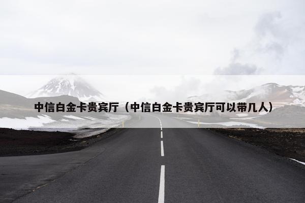 中信白金卡贵宾厅（中信白金卡贵宾厅可以带几人）