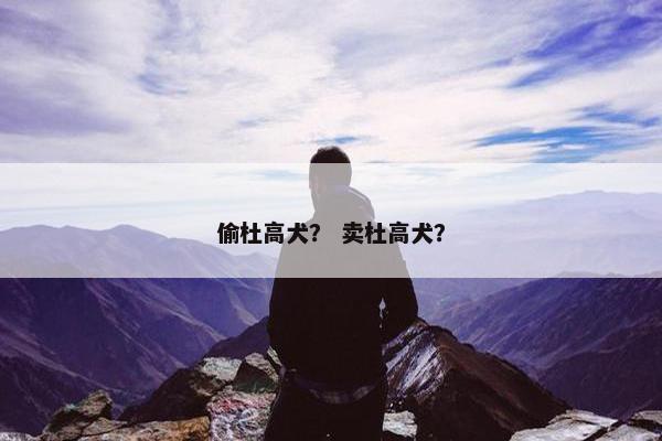 偷杜高犬？ 卖杜高犬？