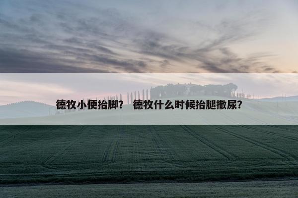 德牧小便抬脚？ 德牧什么时候抬腿撒尿？
