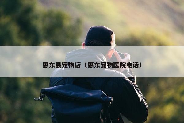 惠东县宠物店（惠东宠物医院电话）