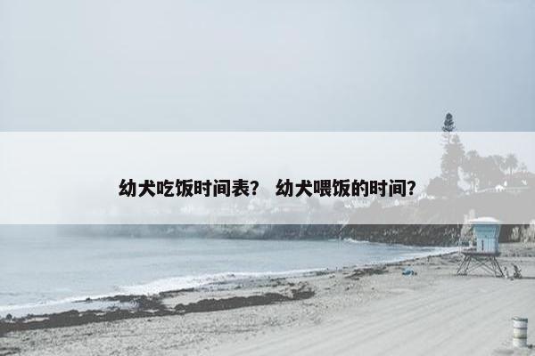 幼犬吃饭时间表？ 幼犬喂饭的时间？