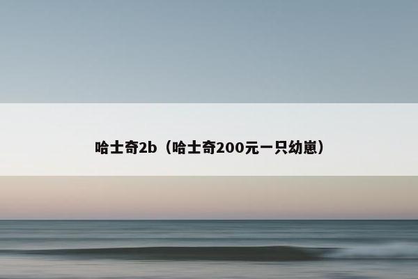 哈士奇2b（哈士奇200元一只幼崽）