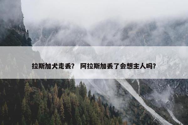 拉斯加犬走丢？ 阿拉斯加丢了会想主人吗？