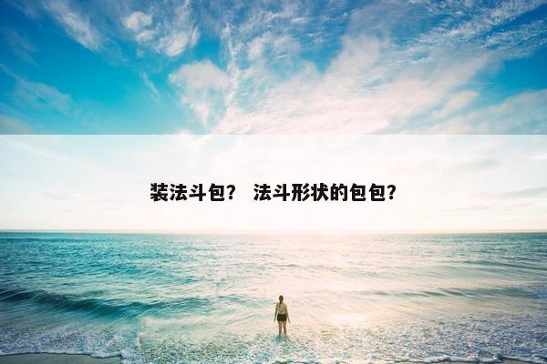 装法斗包？ 法斗形状的包包？