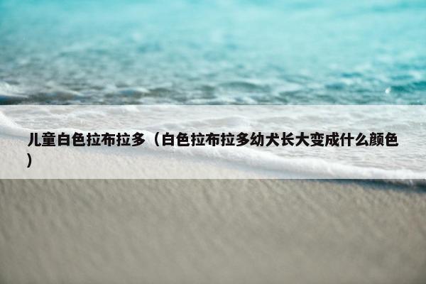 儿童白色拉布拉多（白色拉布拉多幼犬长大变成什么颜色）
