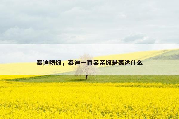 泰迪吻你，泰迪一直亲亲你是表达什么