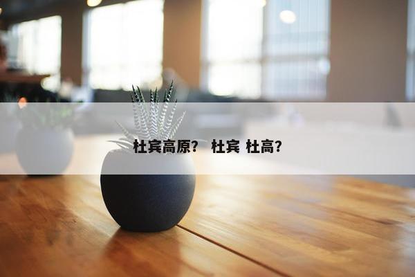 杜宾高原？ 杜宾 杜高？