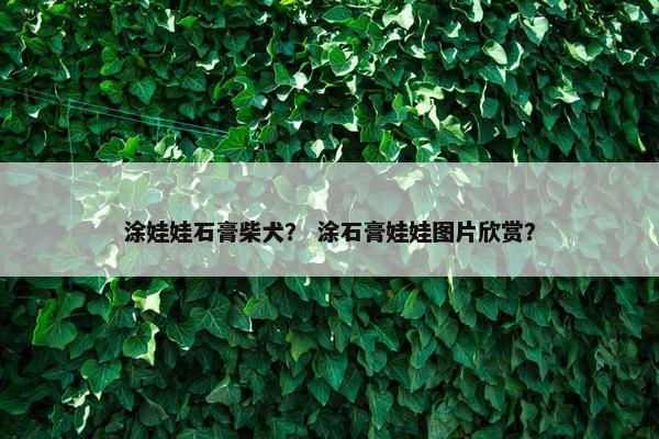 涂娃娃石膏柴犬？ 涂石膏娃娃图片欣赏？