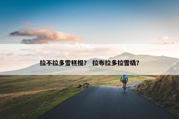 拉不拉多雪糕棍？ 拉布拉多拉雪橇？