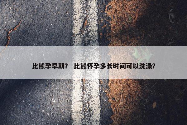 比熊孕早期？ 比熊怀孕多长时间可以洗澡？