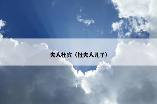 夫人杜宾（杜夫人儿子）