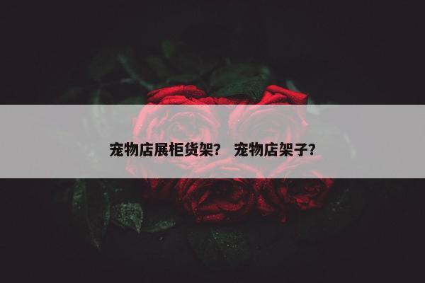 宠物店展柜货架？ 宠物店架子？
