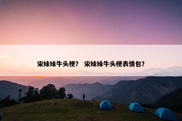 宋妹妹牛头梗？ 宋妹妹牛头梗表情包？