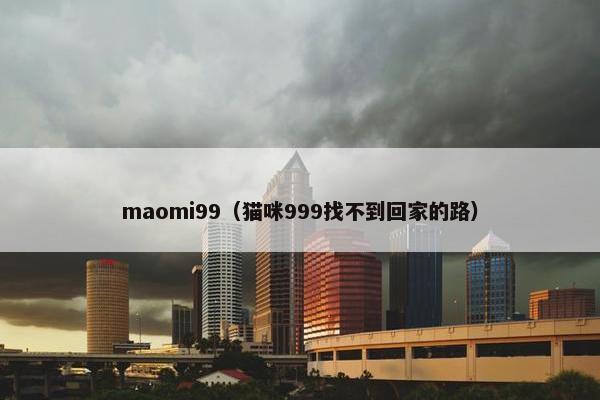 maomi99（猫咪999找不到回家的路）